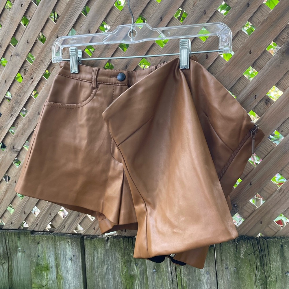 CULTNAKED Vegan Leather Shorts and Corset Set